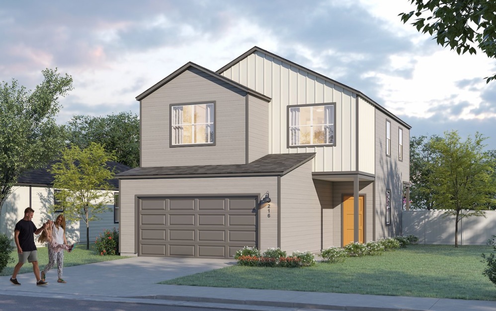 #7614-AM - 3 bedroom floorplan layout with 2.5 bathrooms and 1656 square feet (Elevation A)
